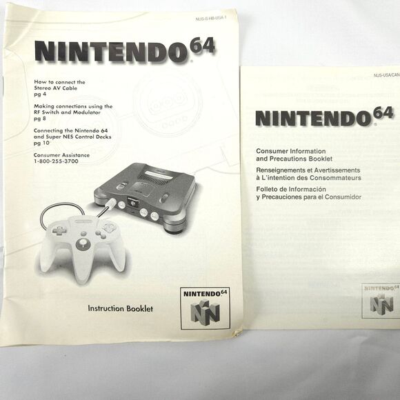 Nintendo 64, Rumble Pack, & Expansion Pack Instruction Manuals Booklets *ONLY* - Picture 2 of 12